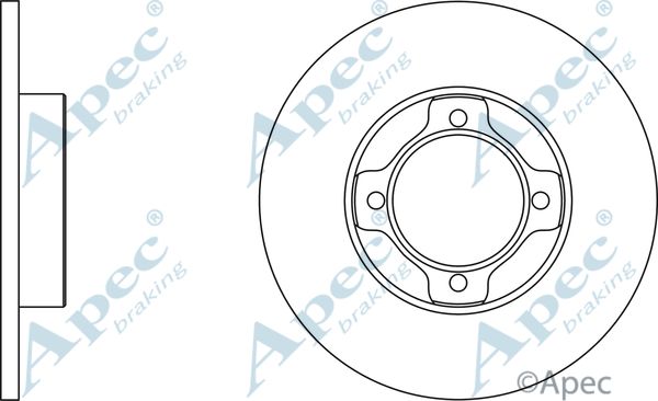 APEC BRAKING Тормозной диск DSK340